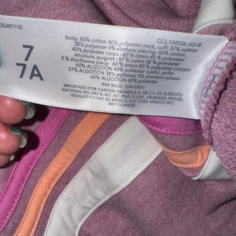 Oshkosh B’gosh Girls Purple Striped Sweater NWT